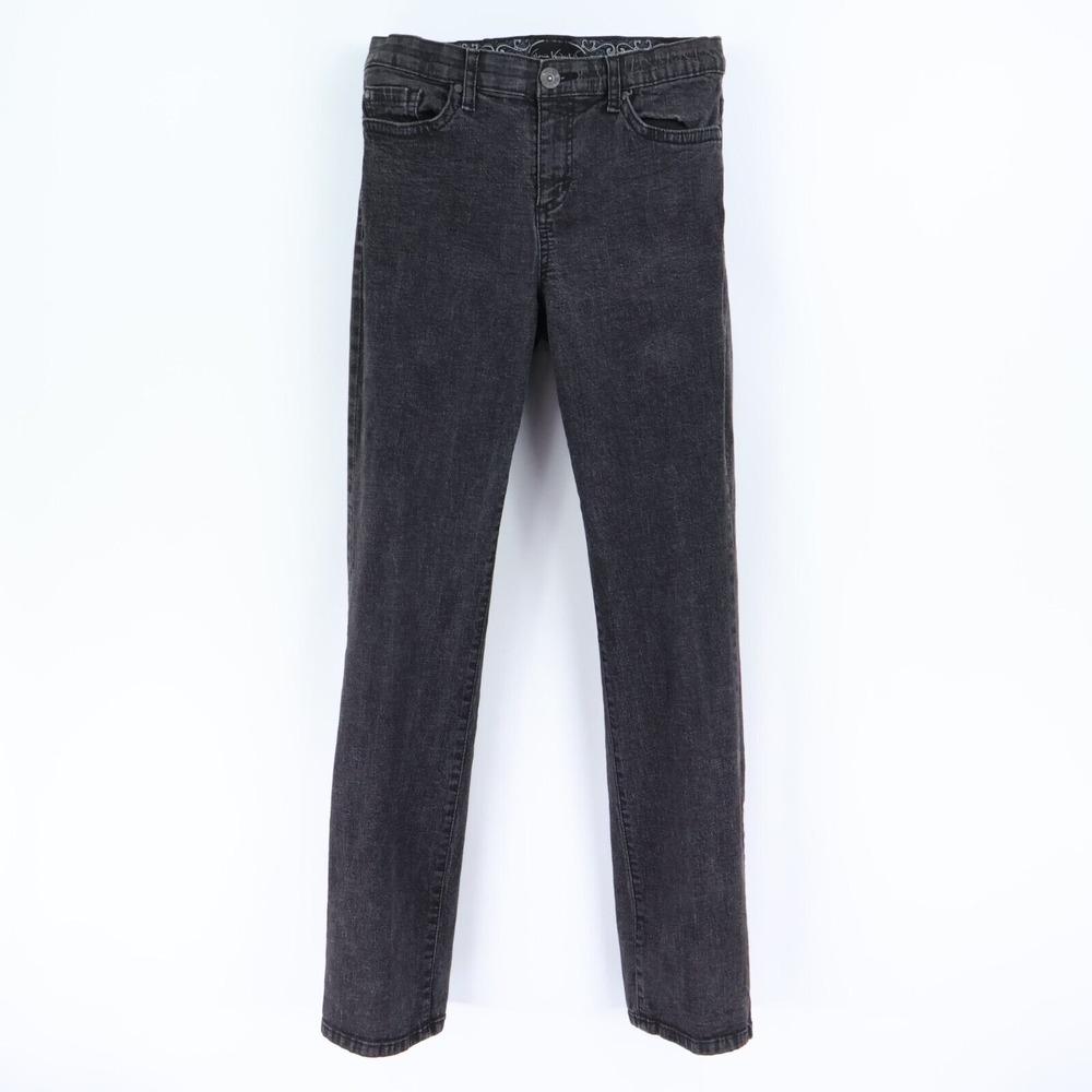 Gloria Vanderbilt Jeans Mid Rise‎ Straight Womens 8 Black STRETCH Cotton Blend